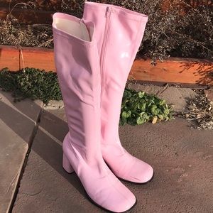 Pleasure Light Pink Pleather Boots
